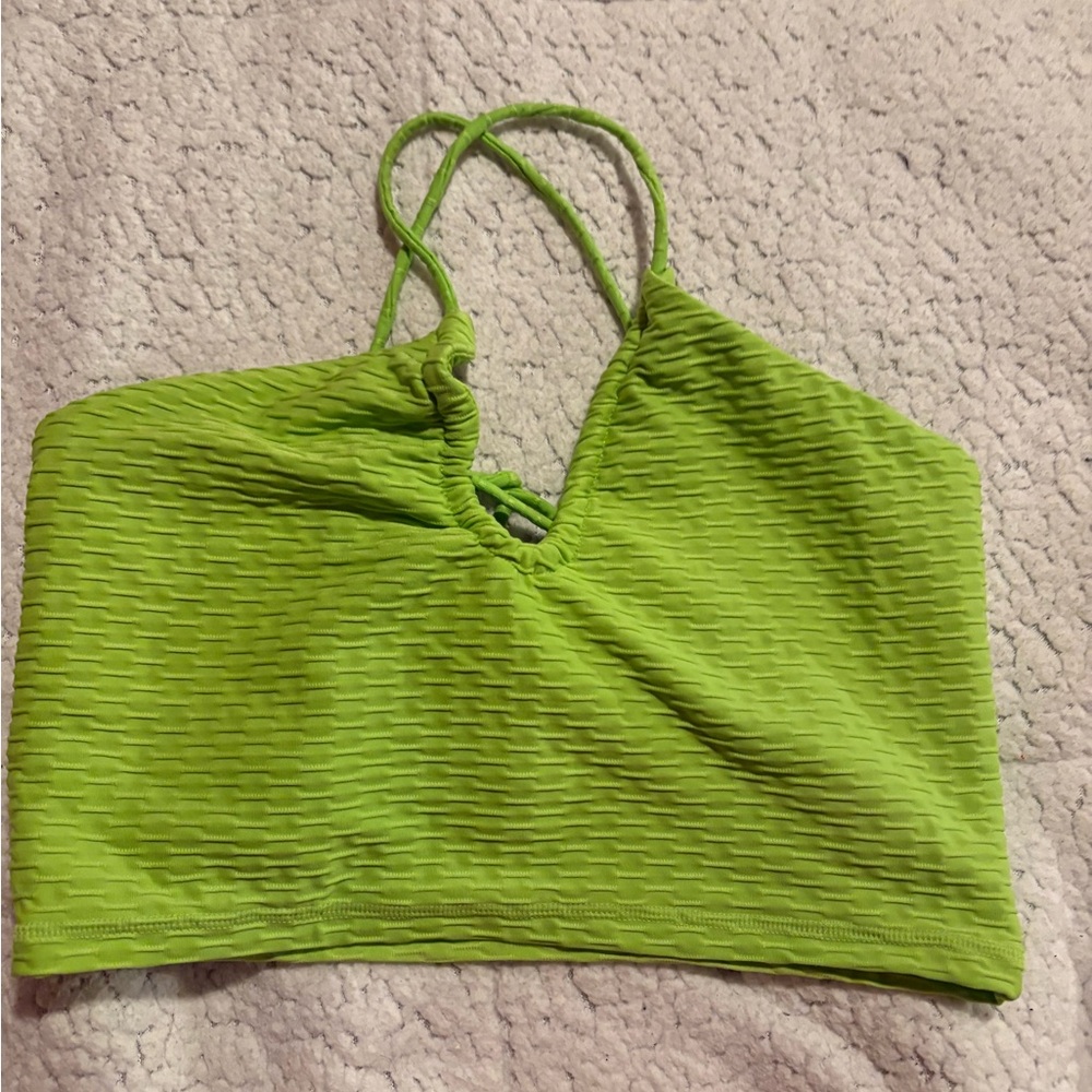 BuffBunny Lime Green Textured Tank Top